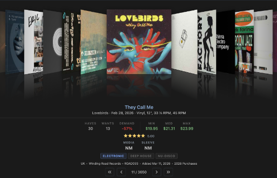 3D Album Flow feature screenshot